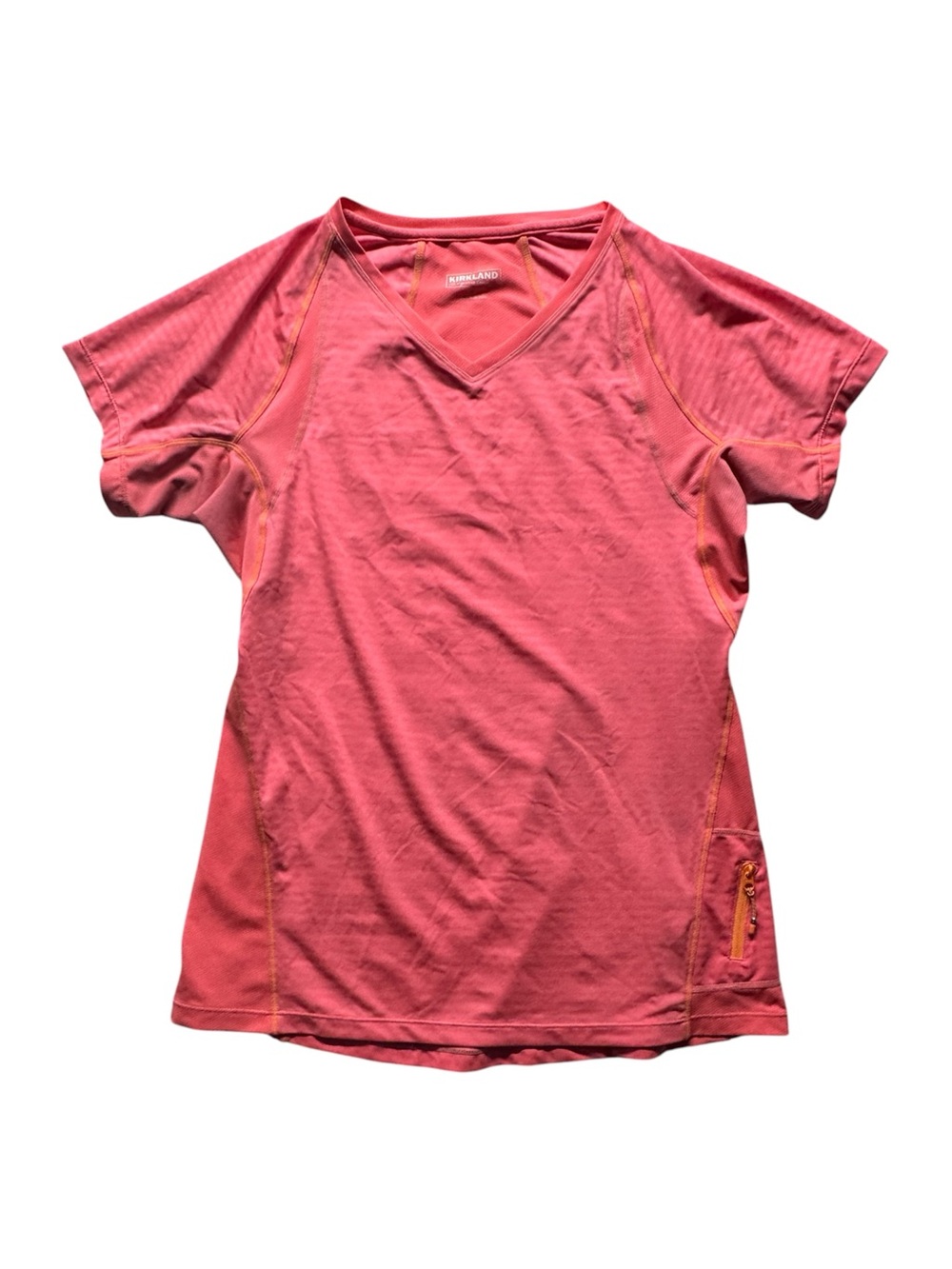 Kirkland Signature Women’s Pink V-Neck Athletic Top Size Small